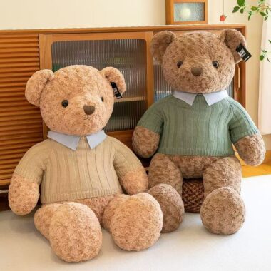 Cute holiday teddy bear plush designed for festive gifting