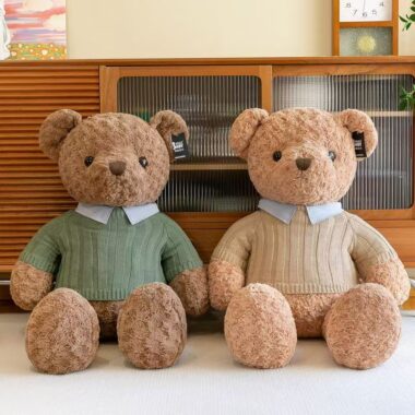 Cute holiday teddy bear plush designed for festive gifting