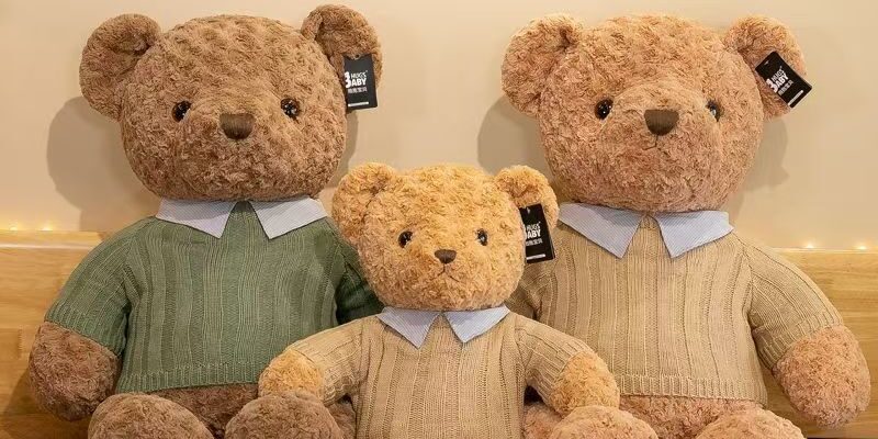 Cute holiday teddy bear plush designed for festive gifting