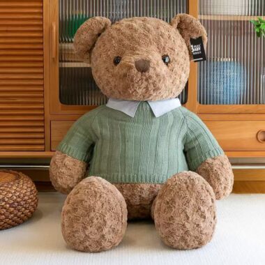 Cute holiday teddy bear plush designed for festive gifting