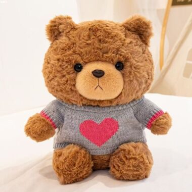 Cute hoodie and sweater teddy bear plush for gifting