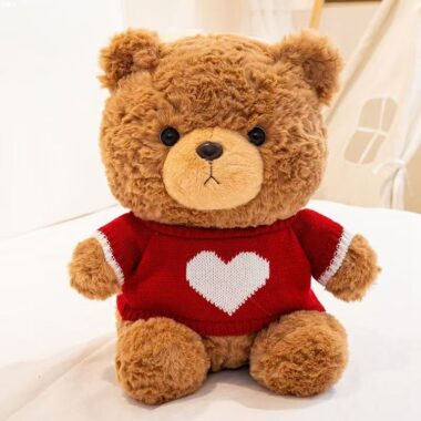 Cute hoodie and sweater teddy bear plush for gifting