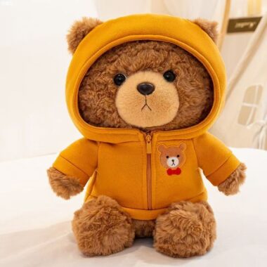 Cute hoodie and sweater teddy bear plush for gifting