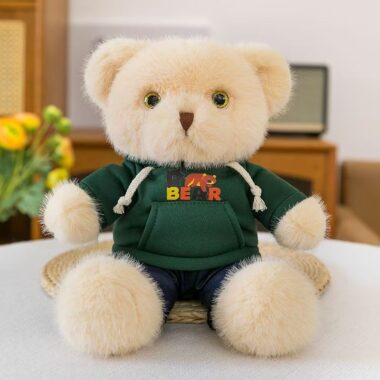 Ultra-cute hoodie teddy bear plush toy for gifting