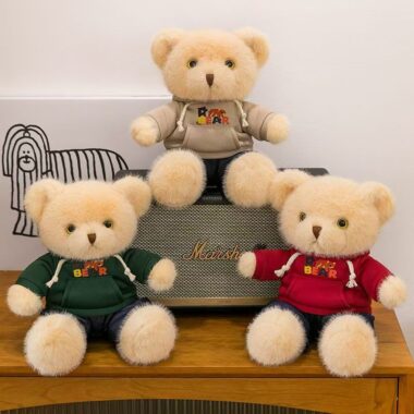 Ultra-cute hoodie teddy bear plush toy for gifting