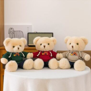 Ultra-cute hoodie teddy bear plush toy for gifting