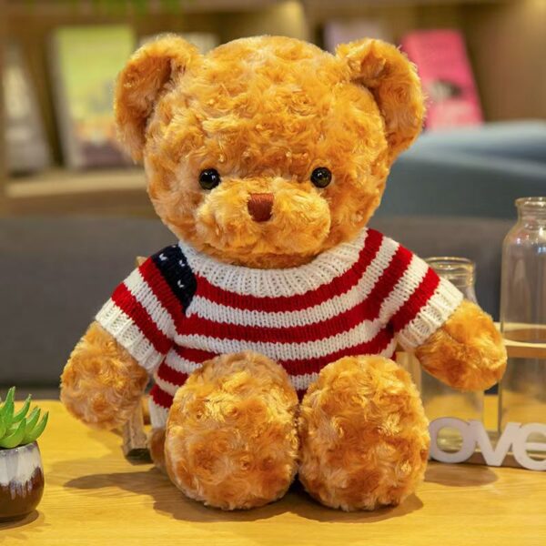 Soft hugging teddy bear plush designed for birthday gifting