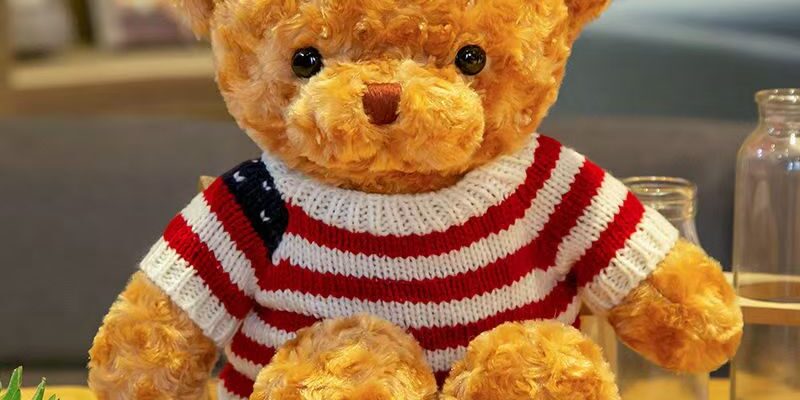 Soft hugging teddy bear plush designed for birthday gifting