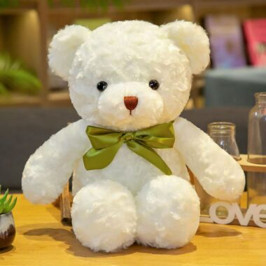 Soft hugging teddy bear plush designed for birthday gifting