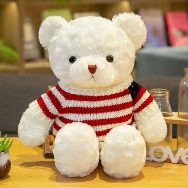 Soft hugging teddy bear plush designed for birthday gifting