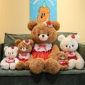 Classic plush teddy bear with soft fabric and cute design
