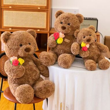 Cute Qixi Festival teddy bear plush designed for romantic gifting