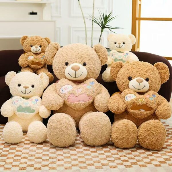 Romantic Qixi Festival teddy bear gift in soft plush fabric
