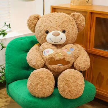 Romantic Qixi Festival teddy bear gift in soft plush fabric