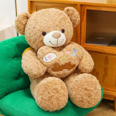Romantic Qixi Festival teddy bear gift in soft plush fabric