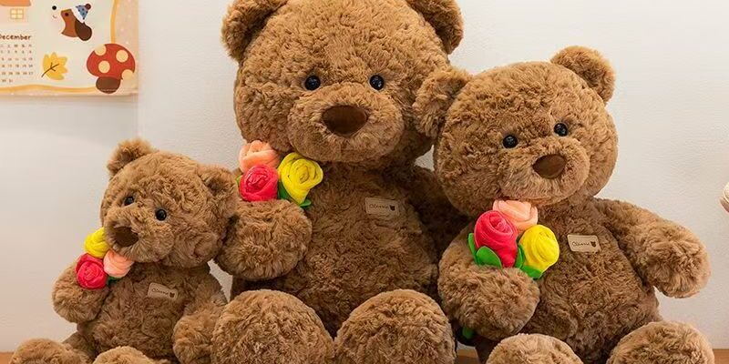 Cute Qixi Festival teddy bear plush designed for romantic gifting