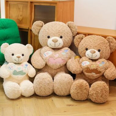 Romantic Qixi Festival teddy bear gift in soft plush fabric