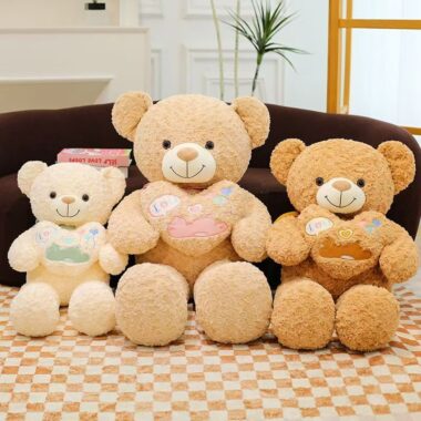 Romantic Qixi Festival teddy bear gift in soft plush fabric