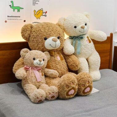 Cute multi-size teddy bears in small, medium, and large sizes