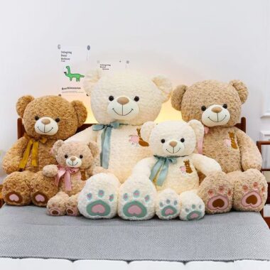 Cute multi-size teddy bears in small, medium, and large sizes