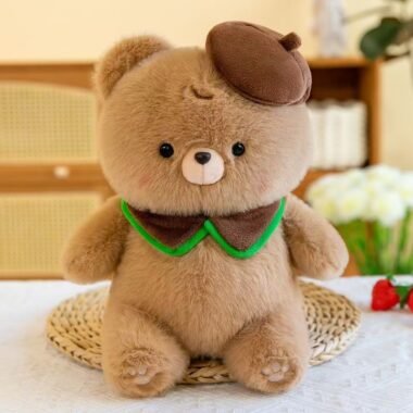 Soft soothing teddy bear plush designed for birthday gifts