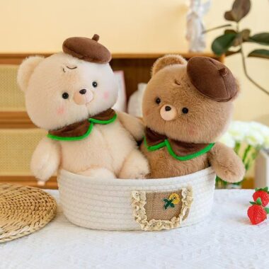 Soft soothing teddy bear plush designed for birthday gifts
