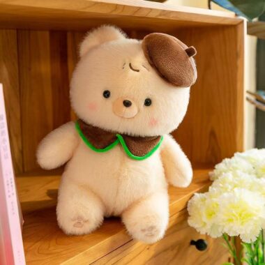 Soft soothing teddy bear plush designed for birthday gifts