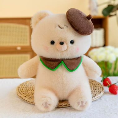 Soft soothing teddy bear plush designed for birthday gifts