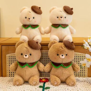 Soft soothing teddy bear plush designed for birthday gifts