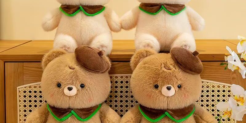 Soft soothing teddy bear plush designed for birthday gifts