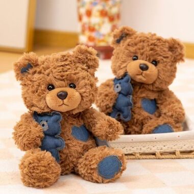 Soft soothing teddy bear plush toy designed for comfort