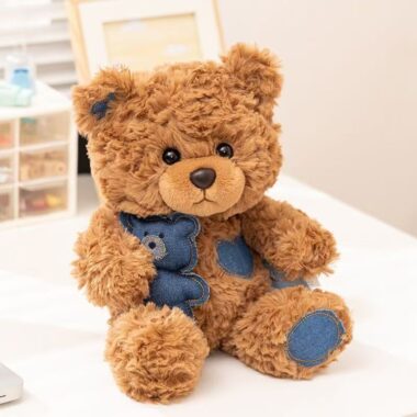 Soft soothing teddy bear plush toy designed for comfort