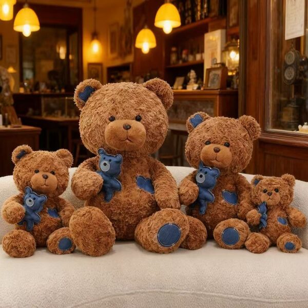 Soft soothing teddy bear plush toy designed for comfort