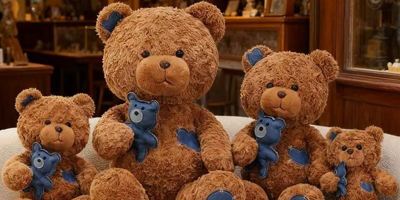 Soft soothing teddy bear plush toy designed for comfort